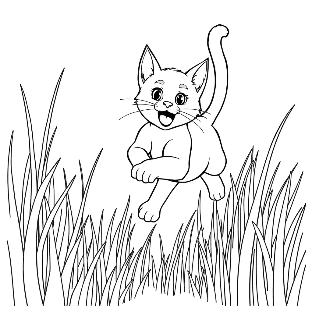 Cat coloring page