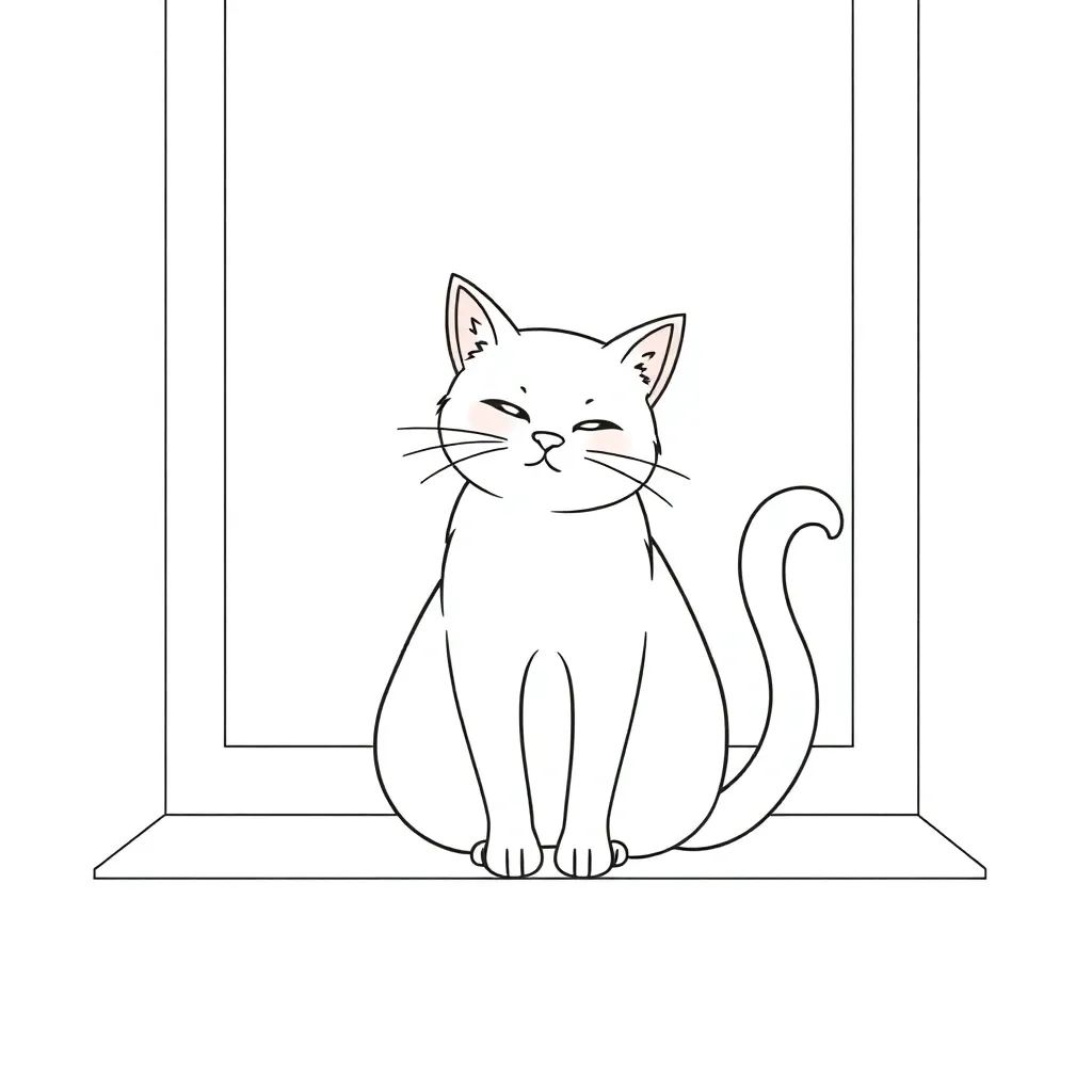 Cat coloring page
