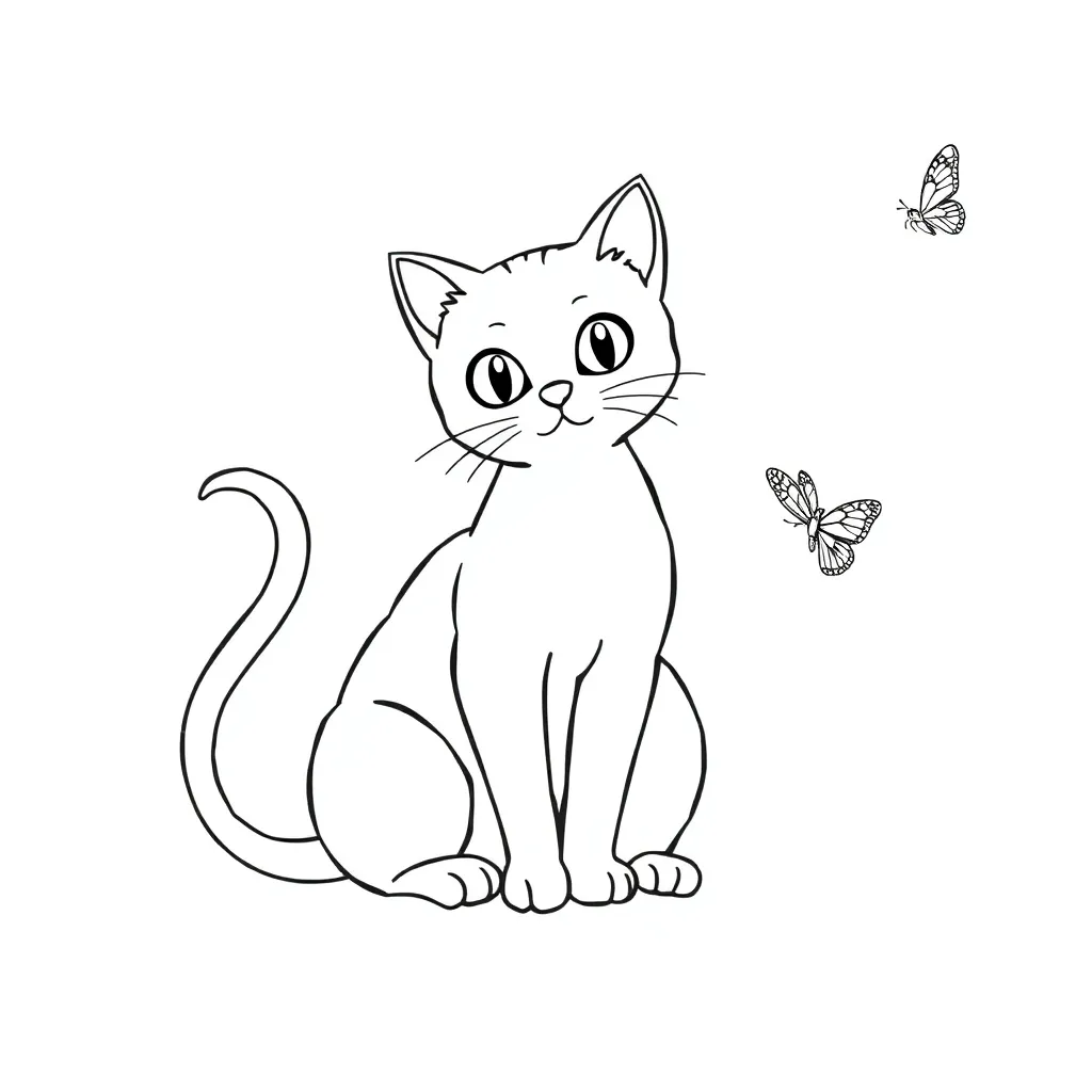 Cat coloring page