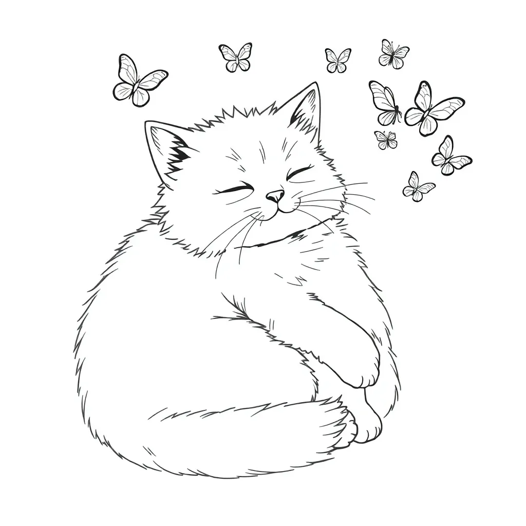 Cat coloring page