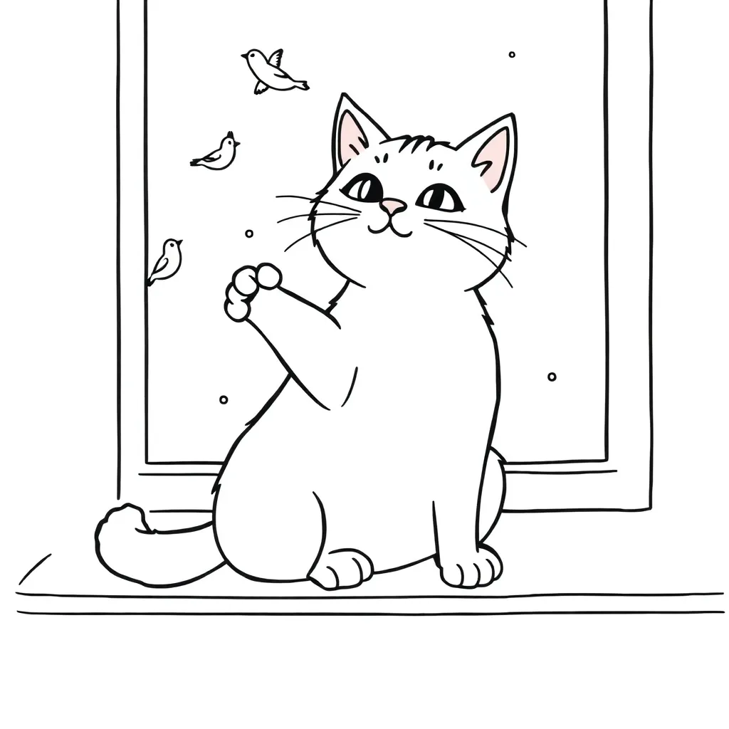 Cat coloring page