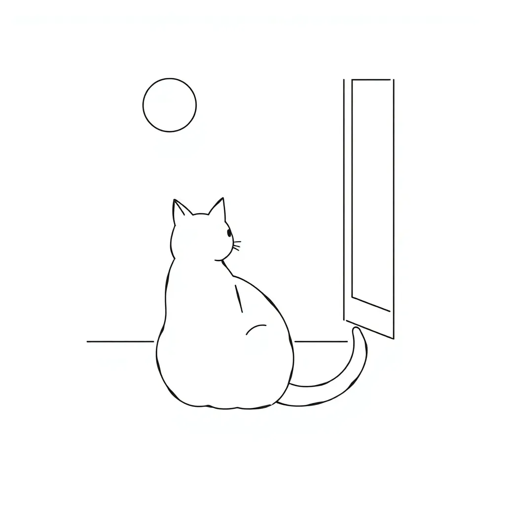 Cat coloring page