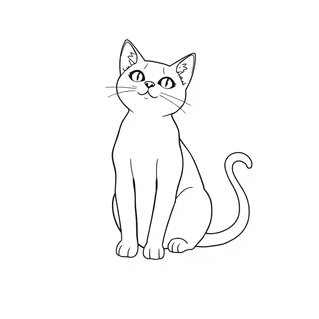 Cat coloring page