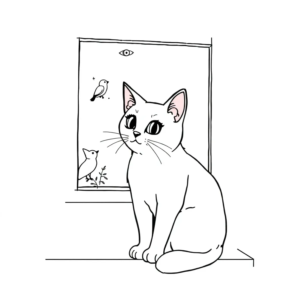Cat coloring page