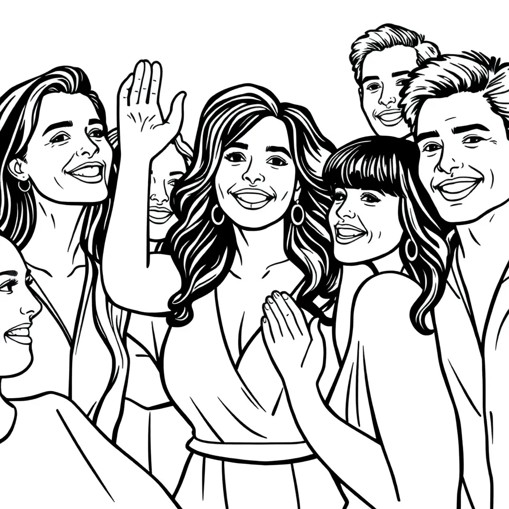 Celebrities coloring page