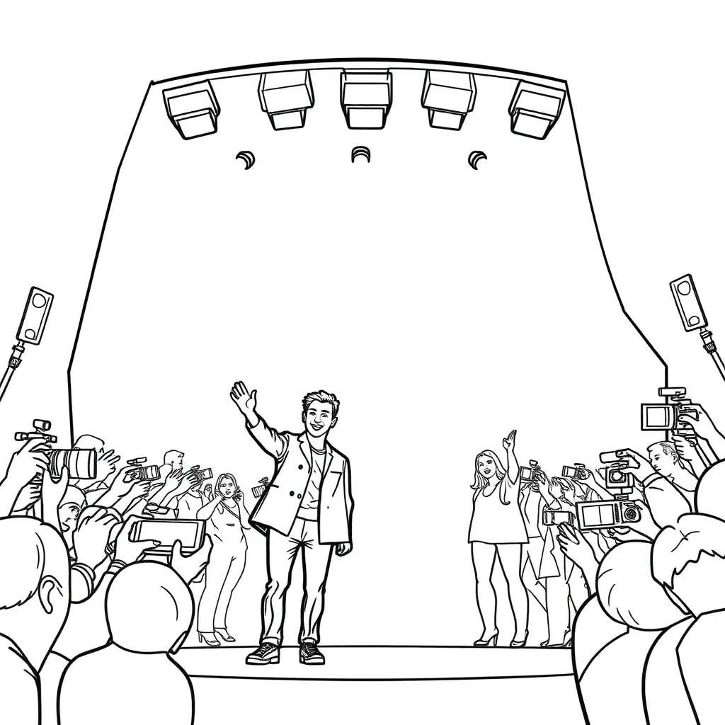 Celebrities coloring page