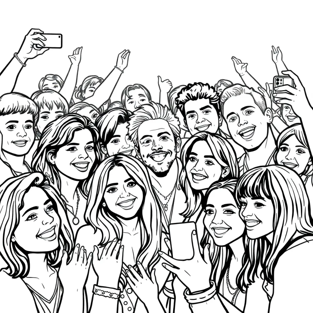Celebrities coloring page