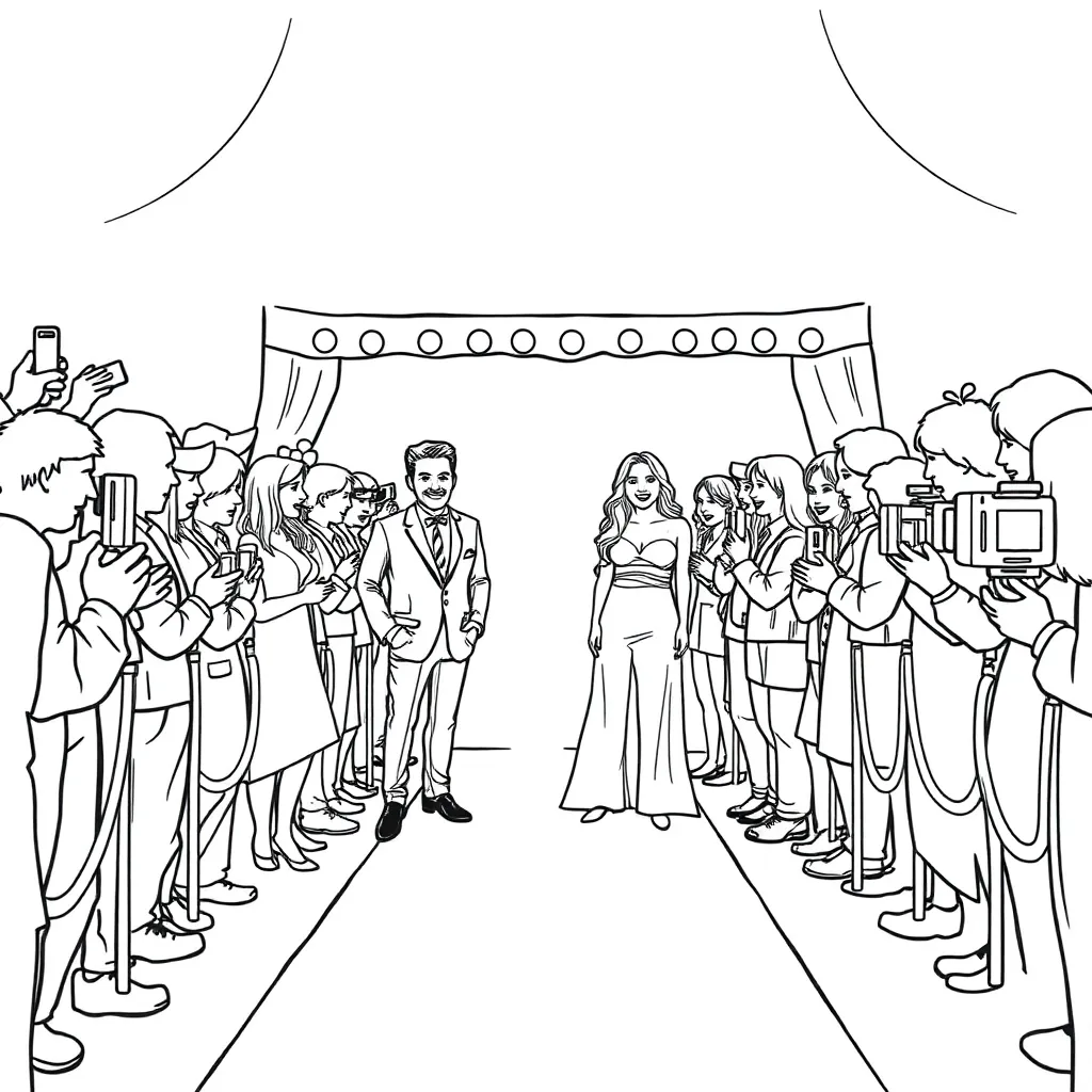 Celebrities coloring page