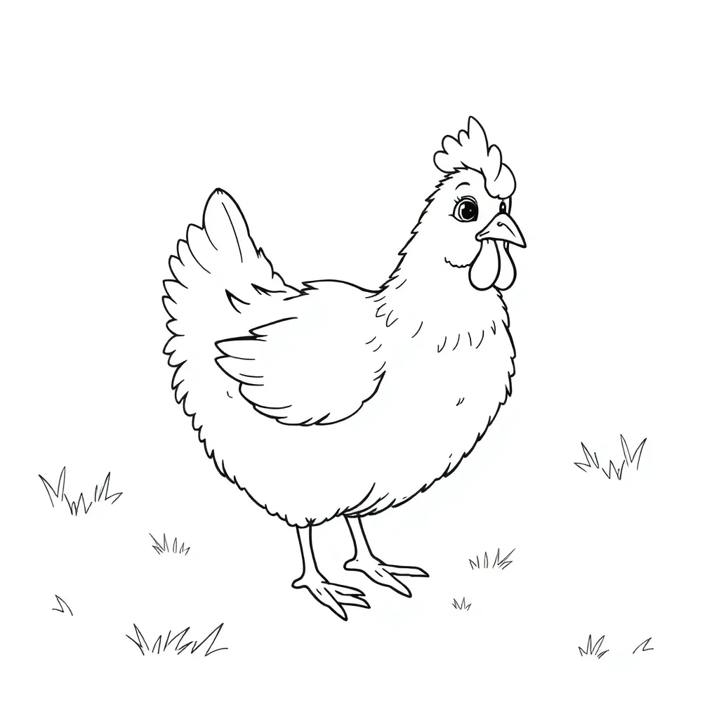 Chicken coloring page