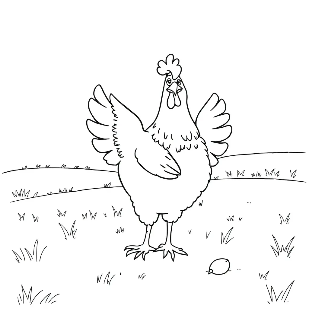 Chicken coloring page