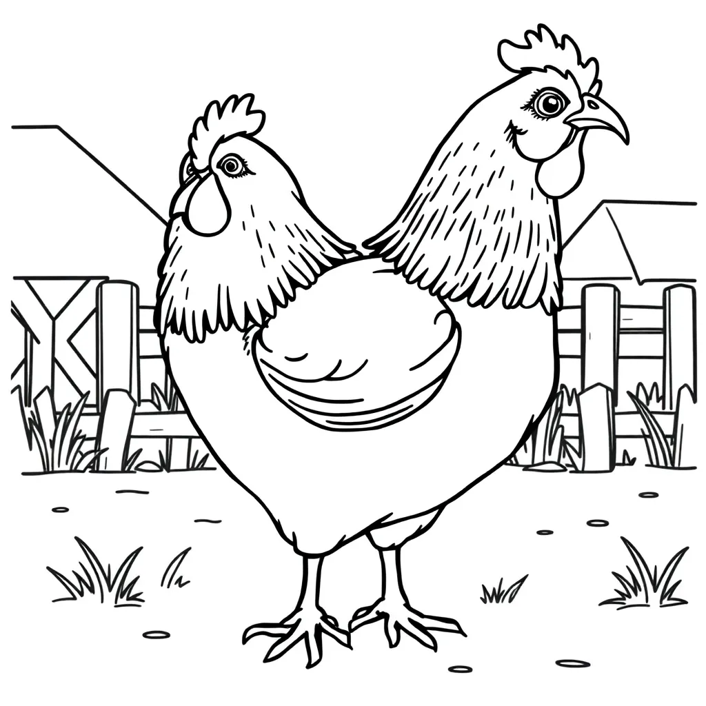 Chicken coloring page