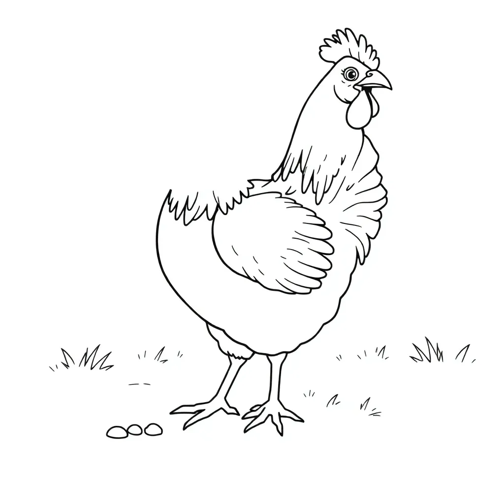 Chicken coloring page