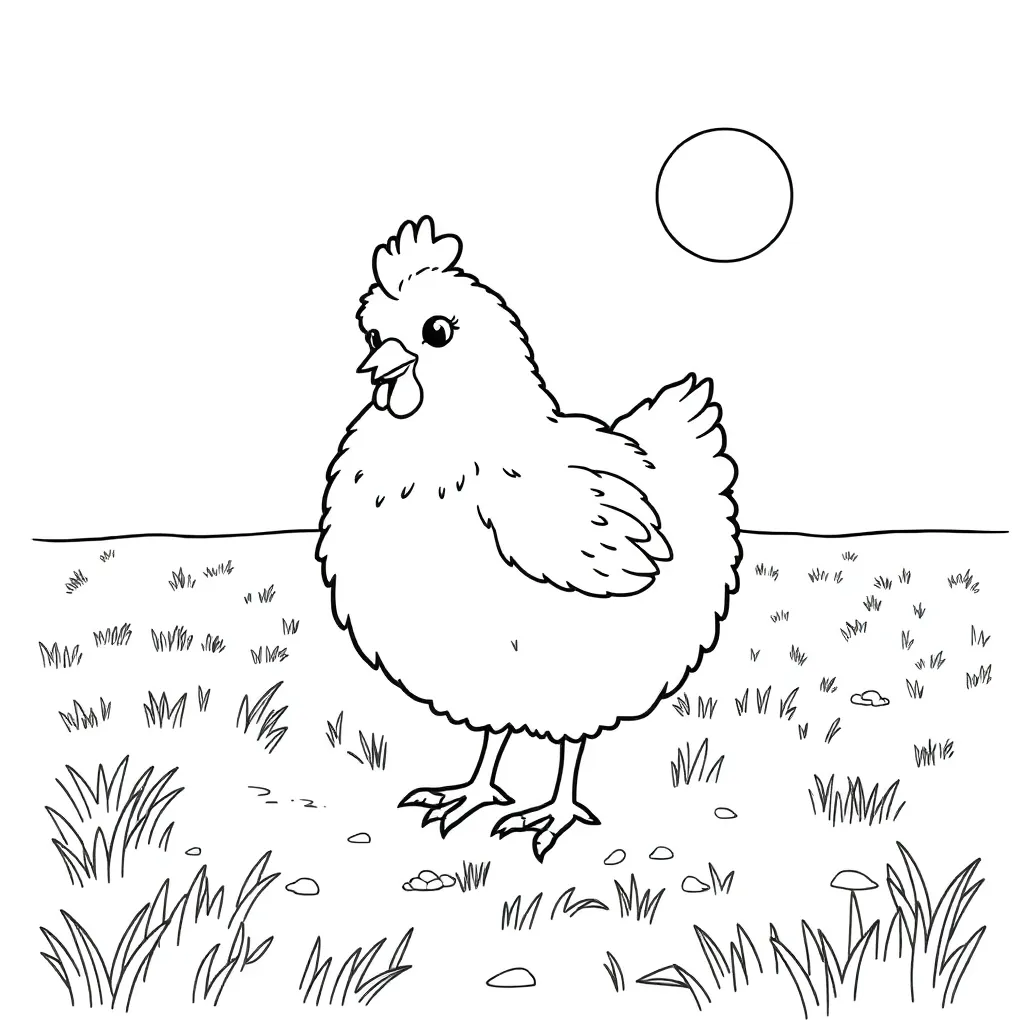 Chicken coloring page