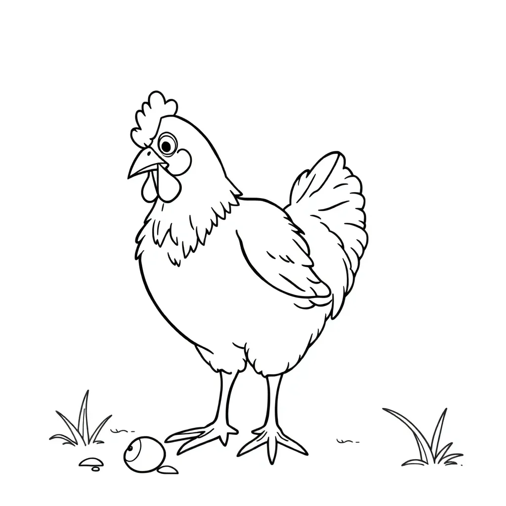 Chicken coloring page