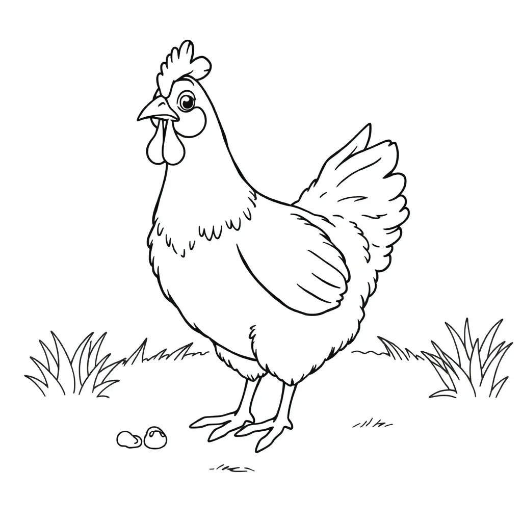 Chicken coloring page