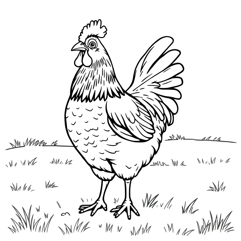 Chicken coloring page