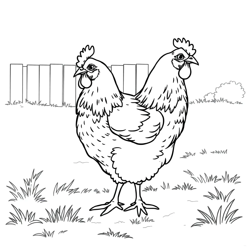 Chicken coloring page