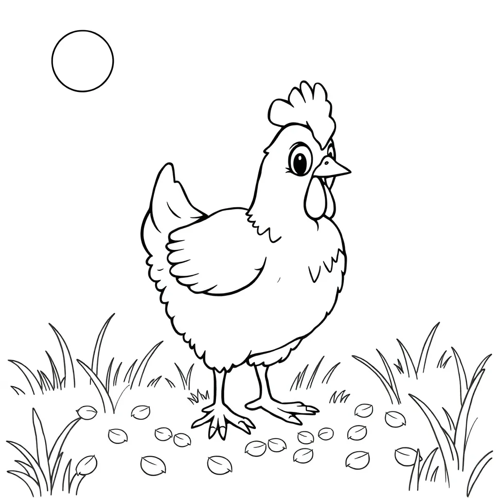 Chicken coloring page