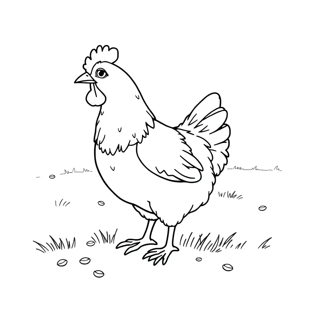 Chicken coloring page