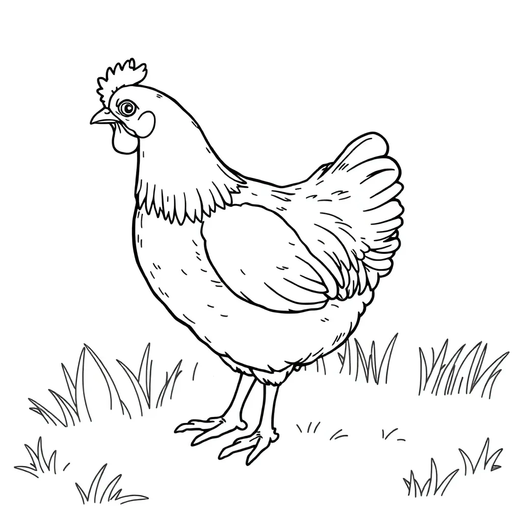 Chicken coloring page