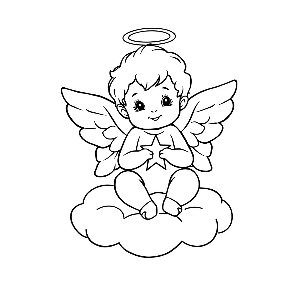 Christmas Angel coloring page