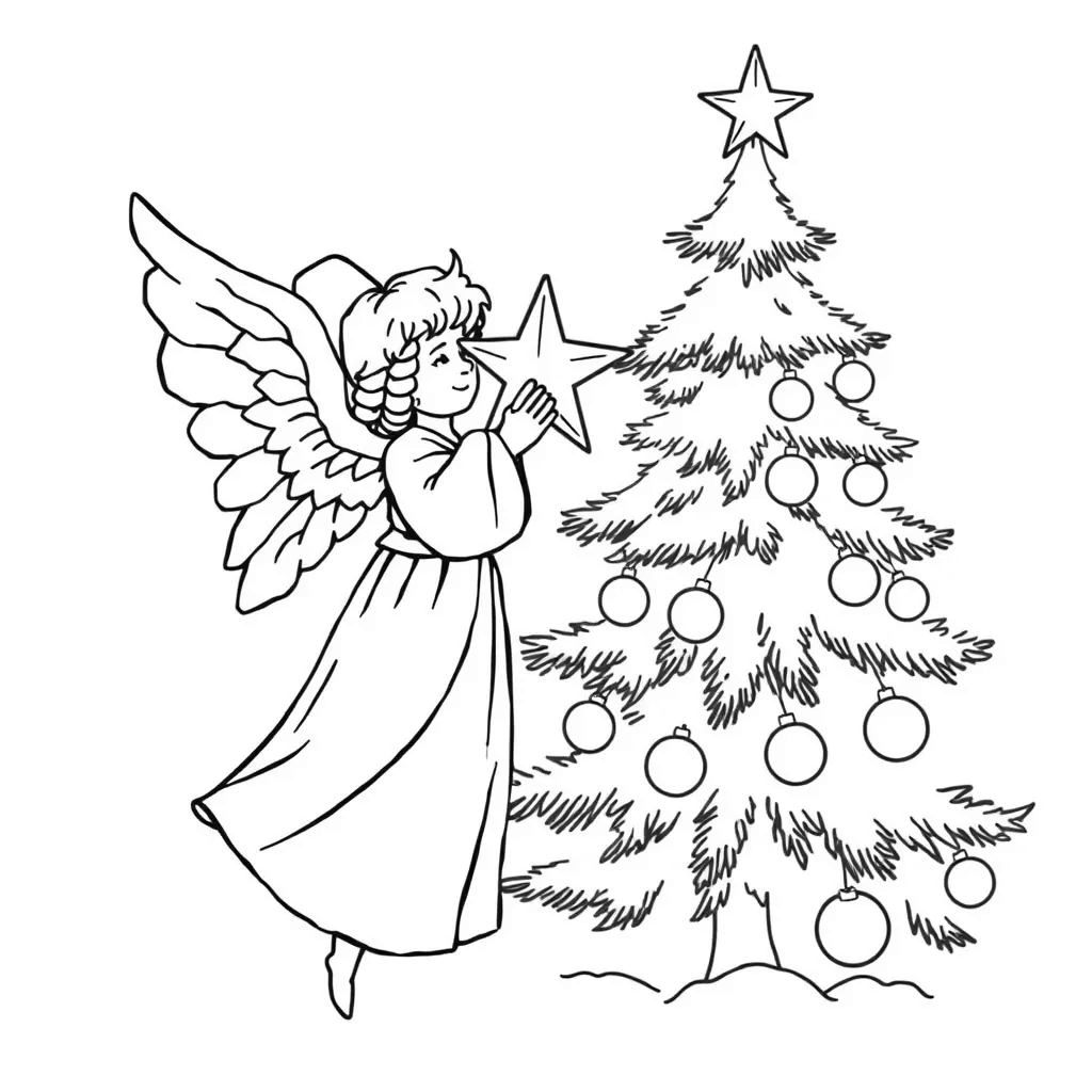 Christmas Angel coloring page