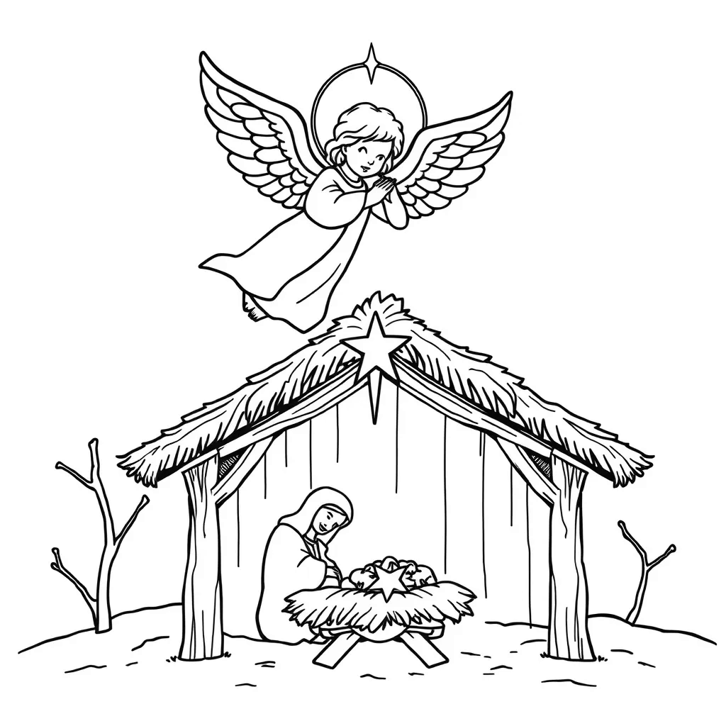Christmas Angel coloring page