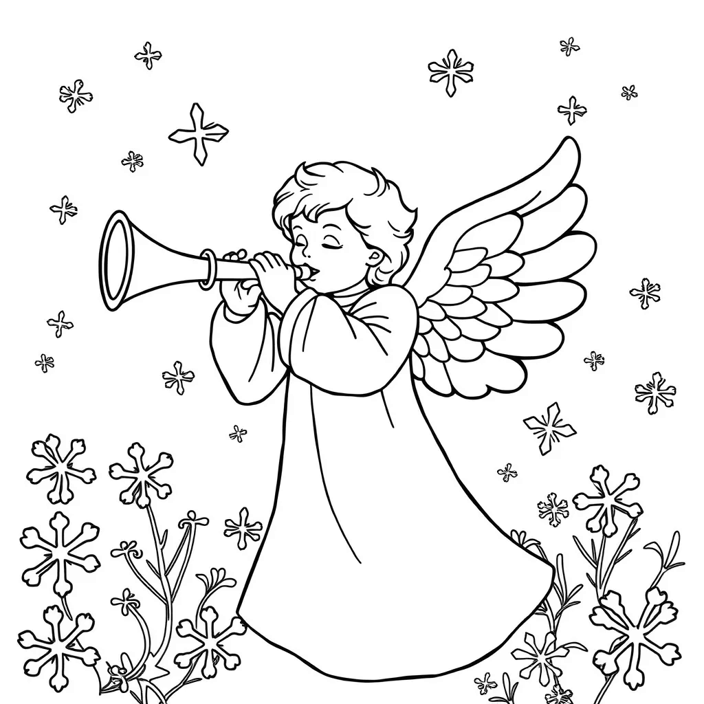 Christmas Angel coloring page