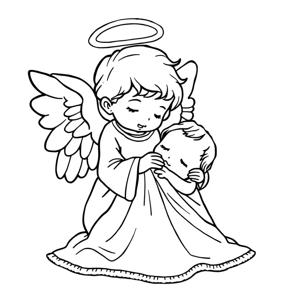 Christmas Angel coloring page