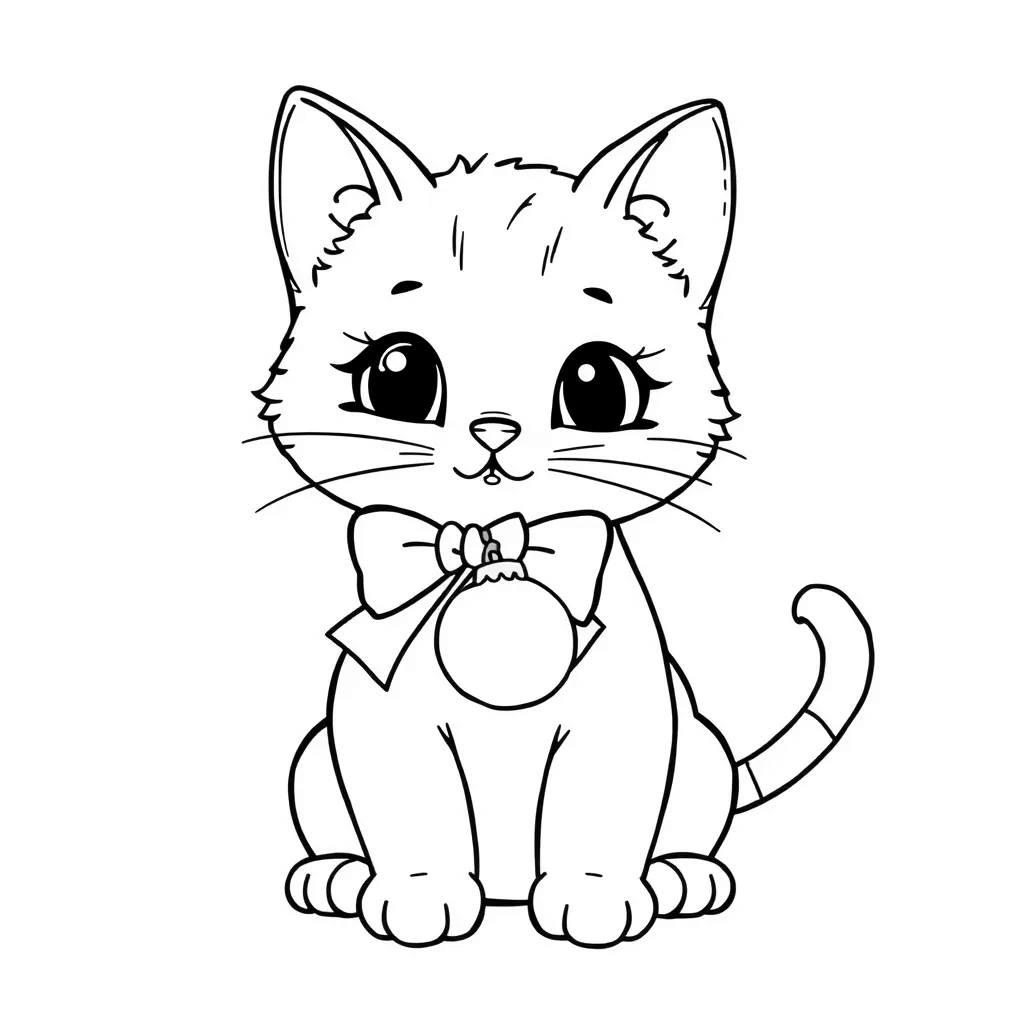 Christmas Cats coloring page