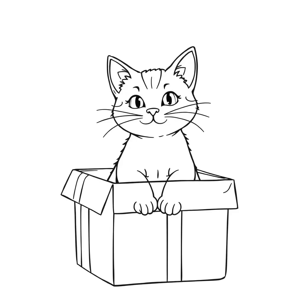 Christmas Cats coloring page