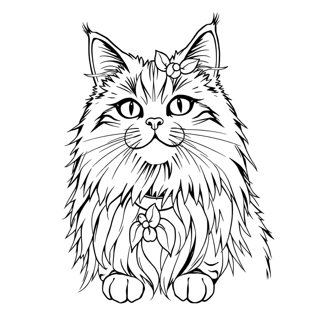 Christmas Cats coloring page