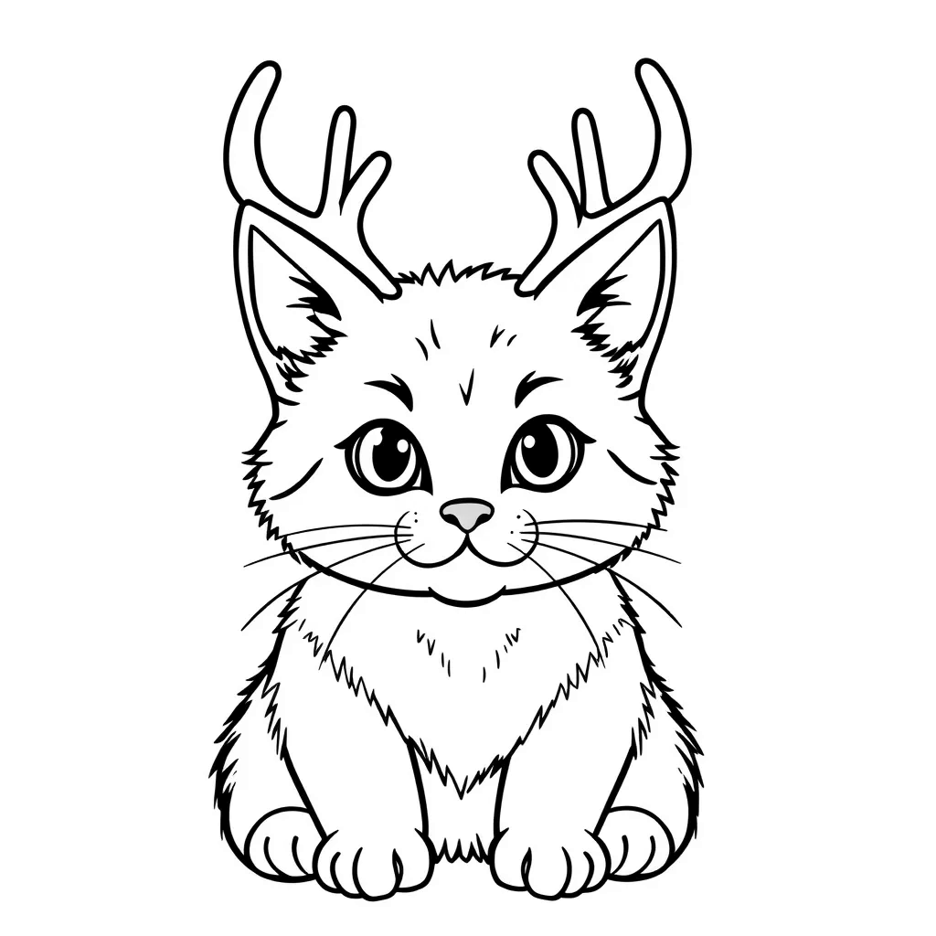 Christmas Cats coloring page