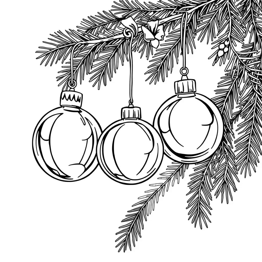 Christmas Ornaments coloring page