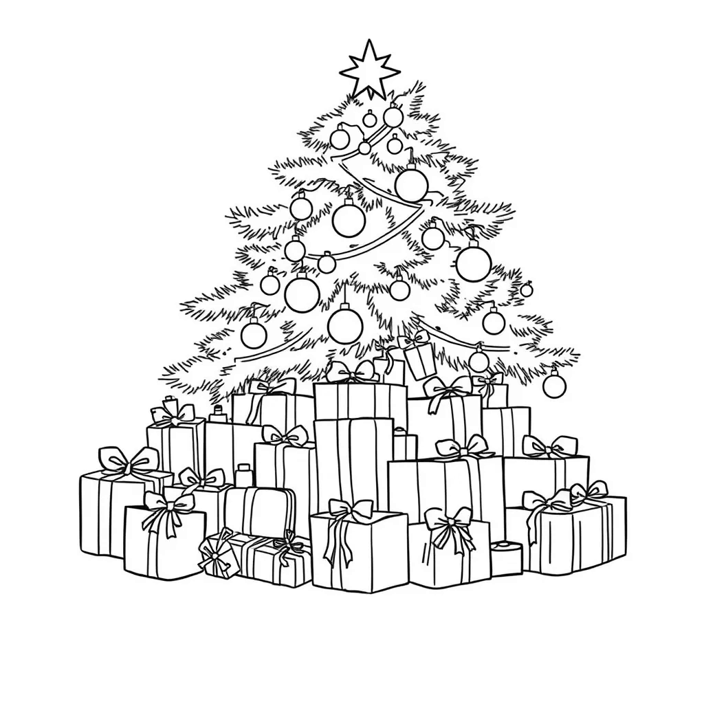 Christmas Presents coloring page