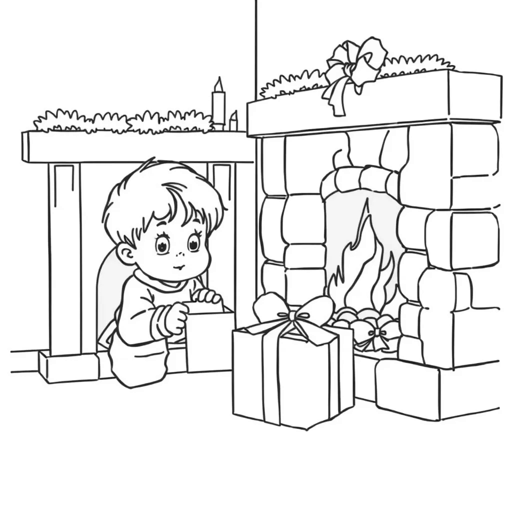Christmas Presents coloring page