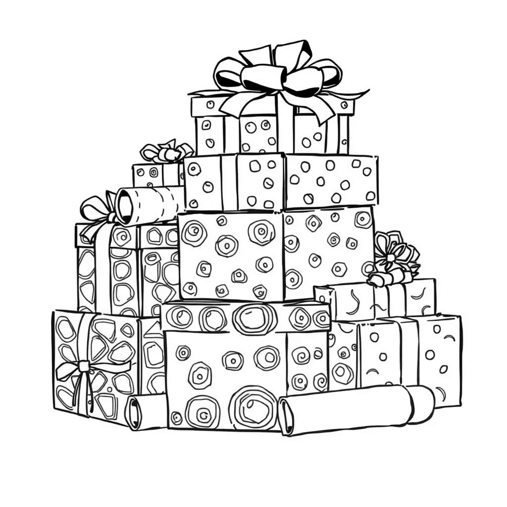 Christmas Presents coloring page