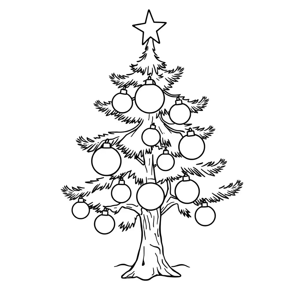 Christmas Tree coloring page