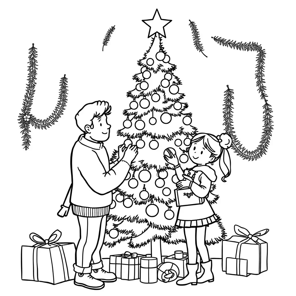 Christmas Tree coloring page