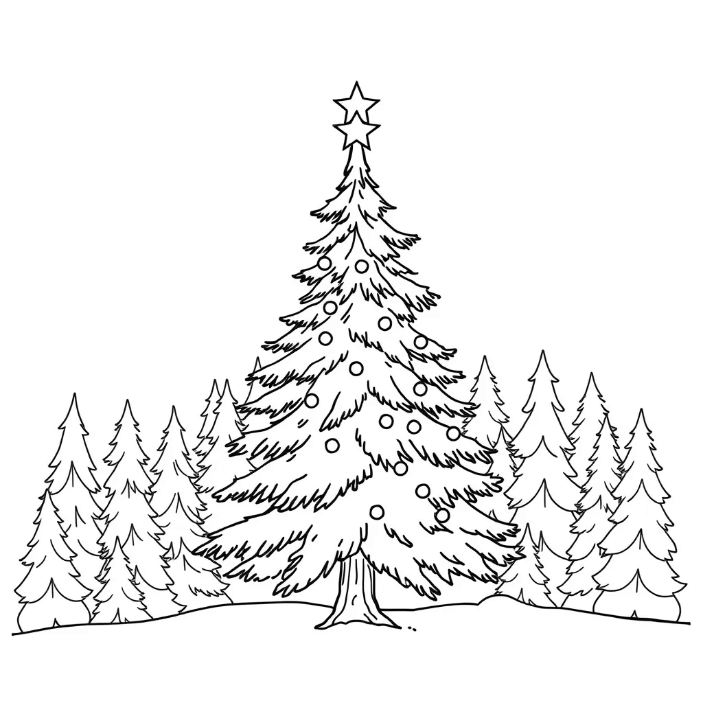 Christmas Tree coloring page