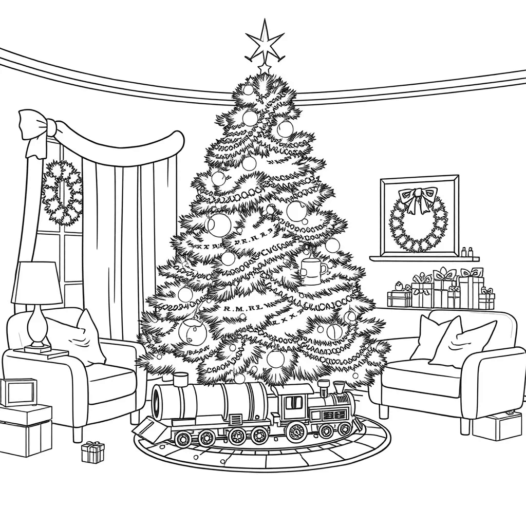 Christmas Tree coloring page