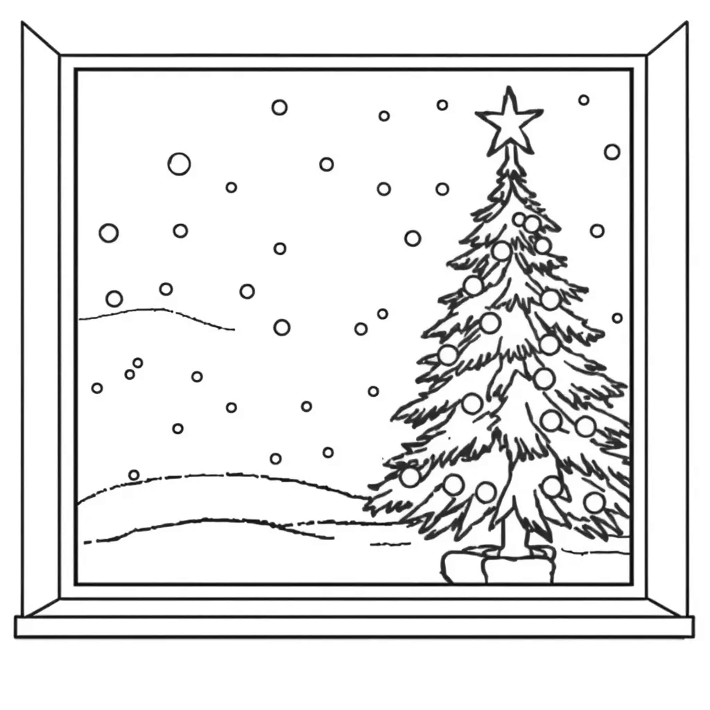 Christmas Tree coloring page