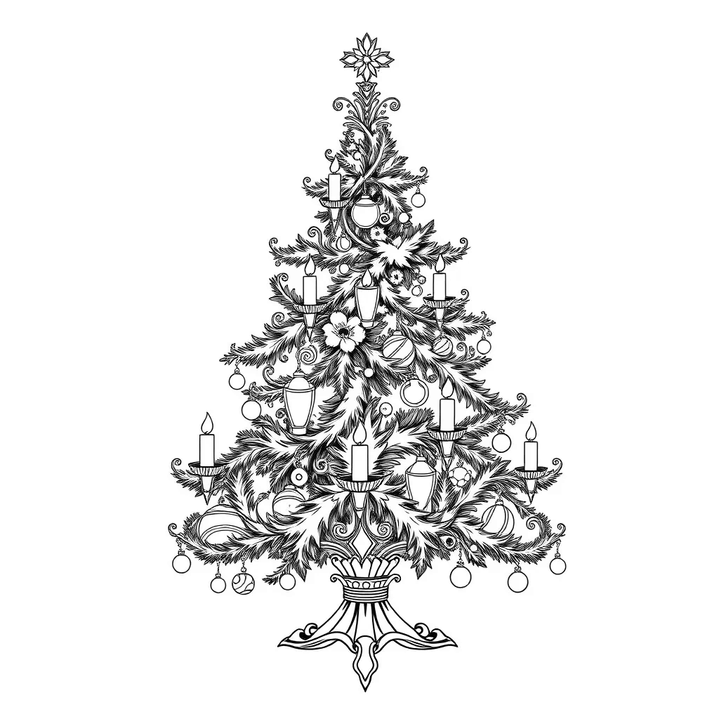 Christmas Tree coloring page