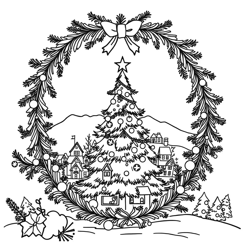 Christmas Tree coloring page