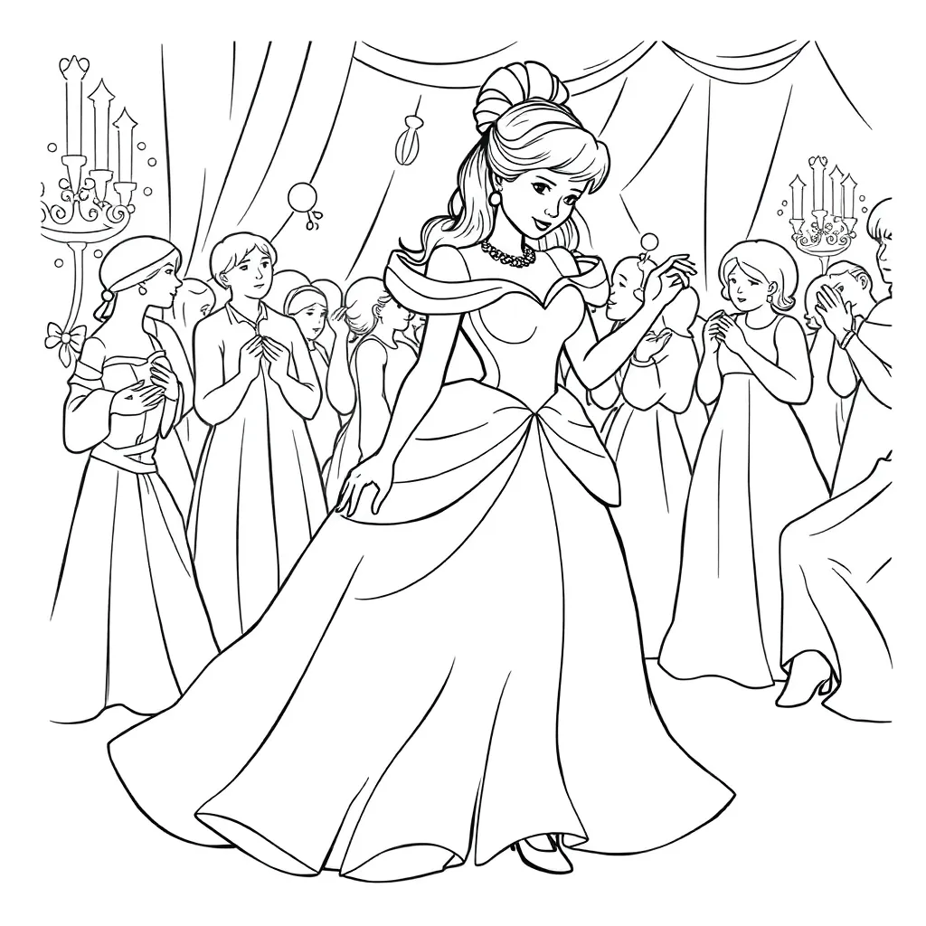 Cinderella coloring page