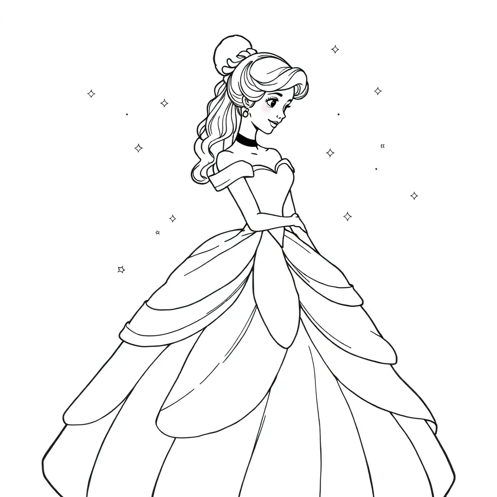 Cinderella coloring page