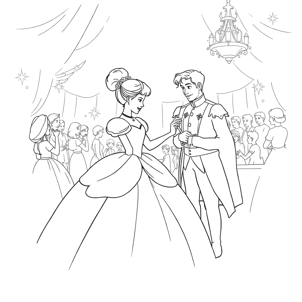 Cinderella coloring page