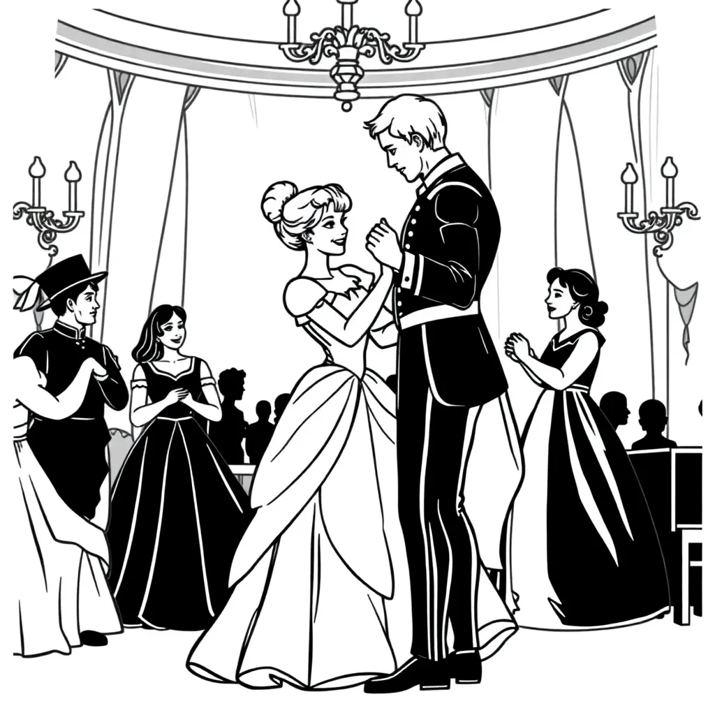 Cinderella coloring page