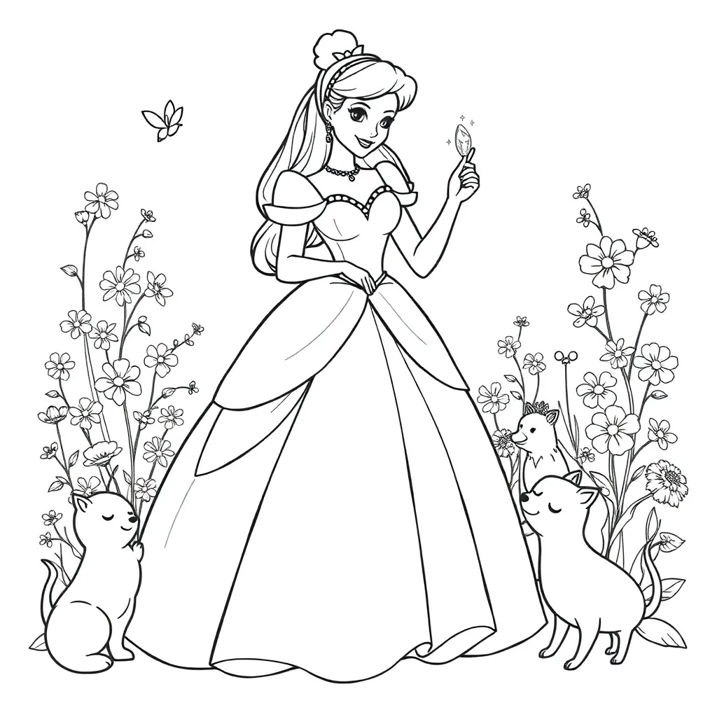 Cinderella coloring page
