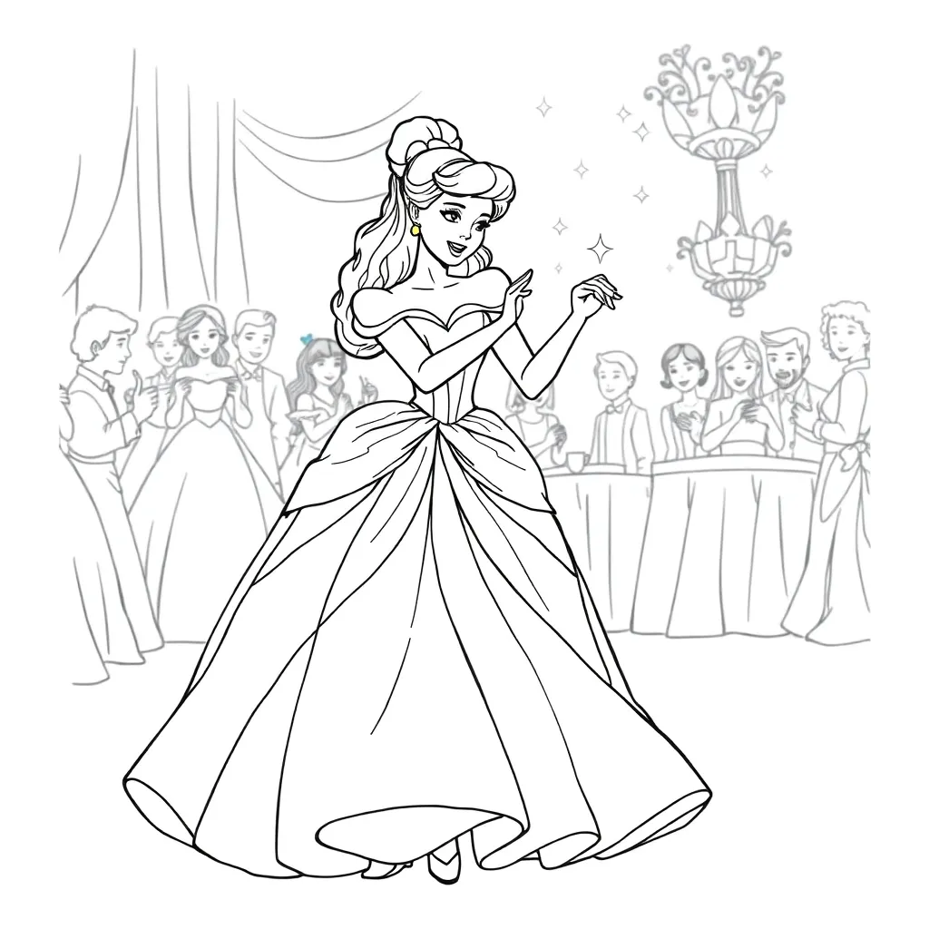 Cinderella coloring page